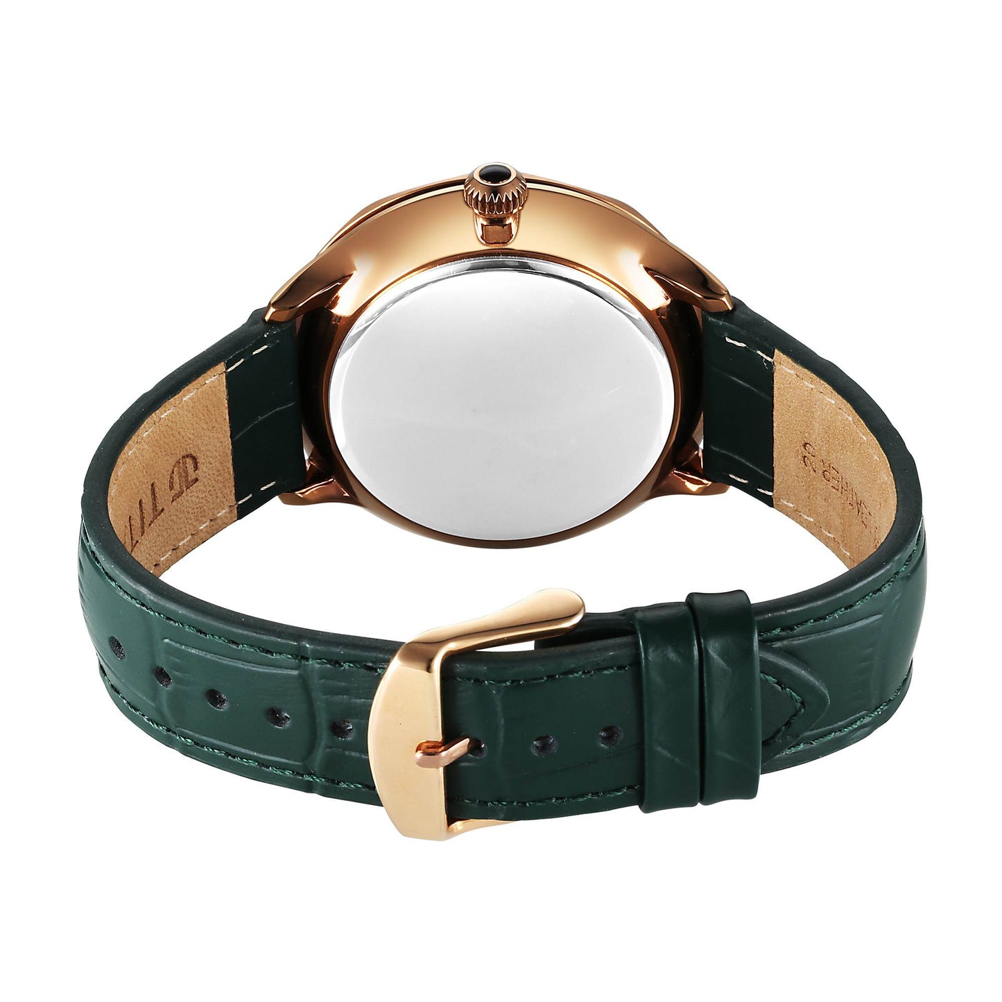Titan Stellar Analog with Sun Moon Phase and Green Dial Green Leather Strap Watch for Men