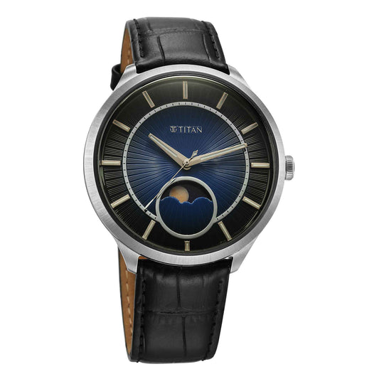Titan Caelum Sun Moon Sub-Dial in Cobalt Blue - Stellar Edition