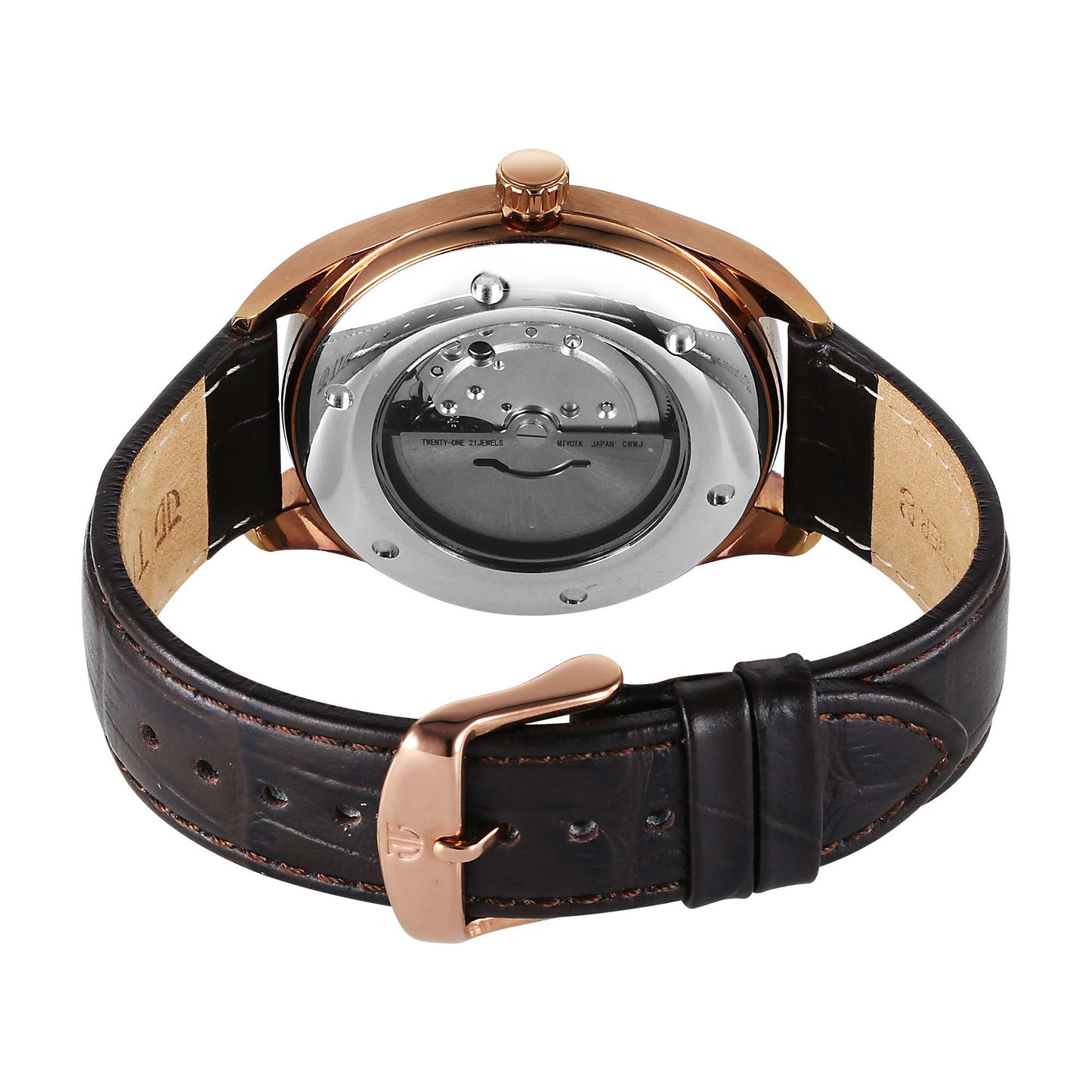 Titan Stellar Starlight Analog with Concealed Automatic and Brown Dial Brown Leather Strap Watch for Men