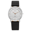 Titan Edge Quartz Analog White Dial Blue Leather Strap Watch For Men