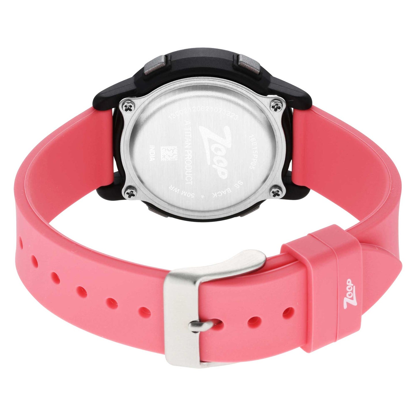 Zoop Digital Watch with Digital Dial & Pink Strap for Girls Kids, from House of Titan