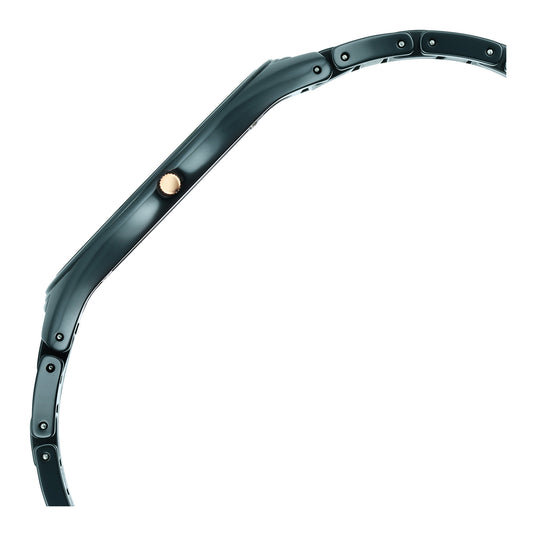 Titan Edge Ceramic Quartz in Atlantic Blue Dial with Diamonds Watch for Men