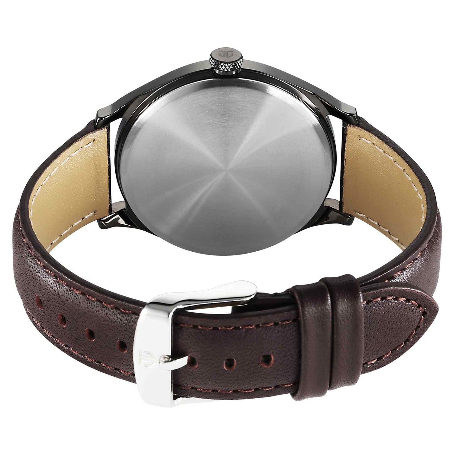 Titan Neo Economy Quartz Analog with Date Brown Dial Brown Leather Strap Watch For Men