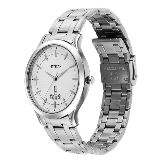 silver wrist watch for men