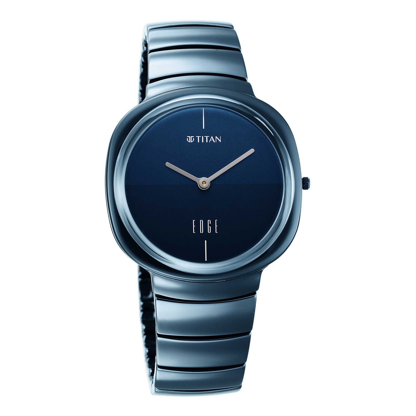 Titan Edge Squircle Quartz in Atlantic Blue with Glossy Ceramic Unisex Watch