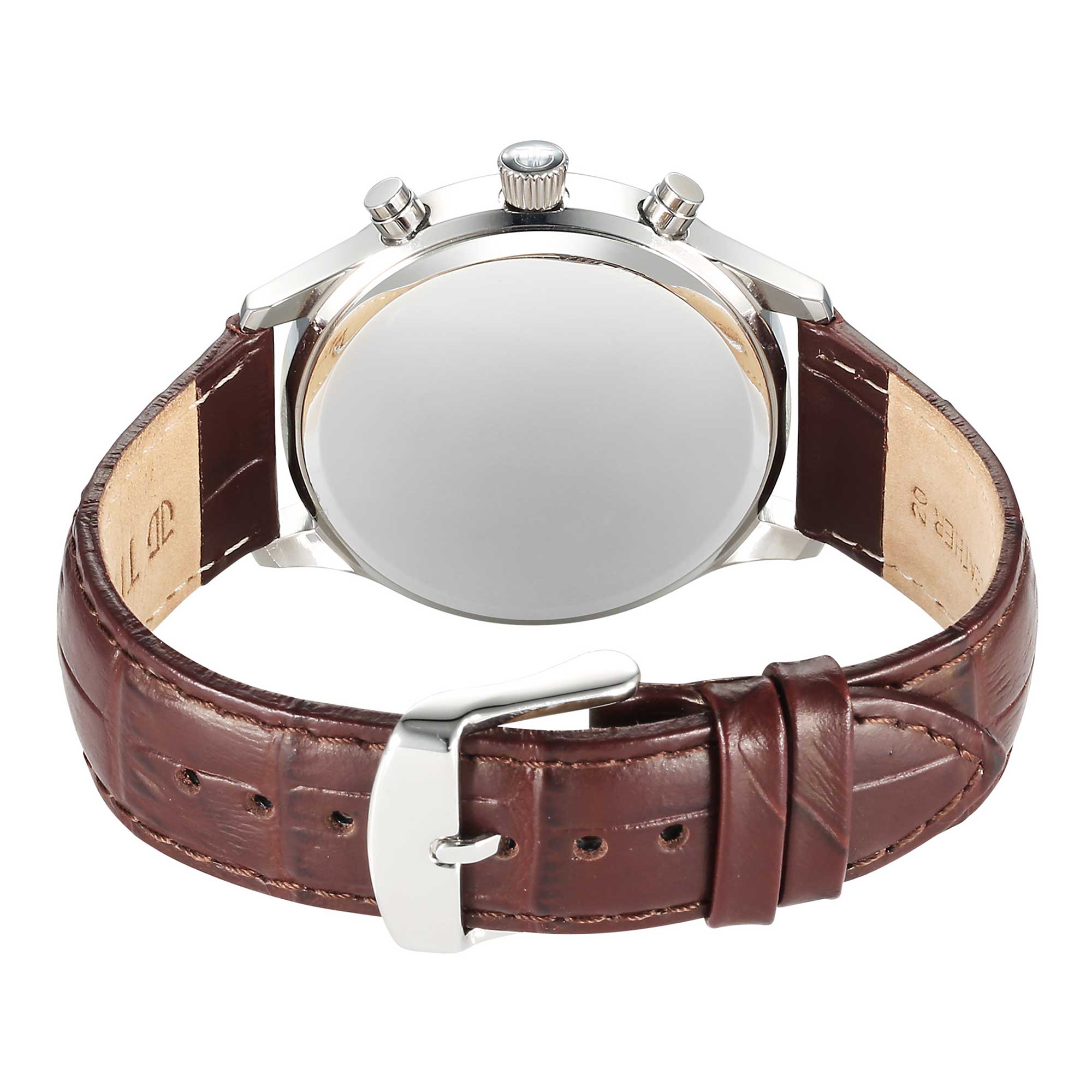 Titan Sapphire Multifunction Quartz Analog with Day and Date White Dial Leather Strap Watch for Men