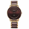 Titan Edge Melange Slim Steel & Ceramic Strap Brown Dial Analog Watch For Men