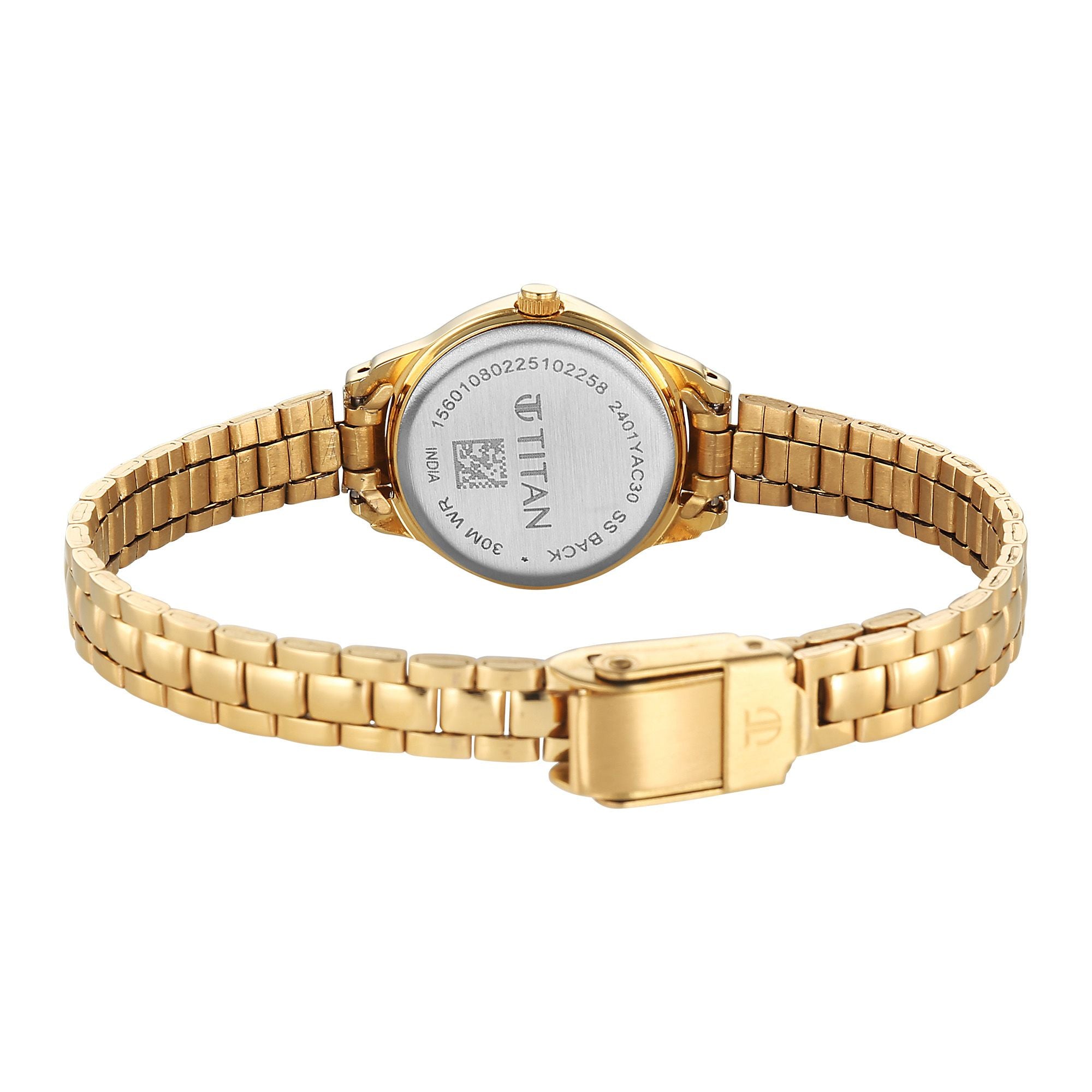 gold color watch for women