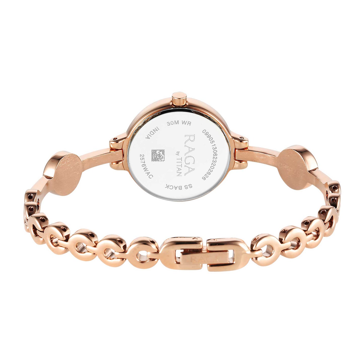 Titan Raga Viva Quartz Analog Rose Gold Dial Metal Strap Watch for Women