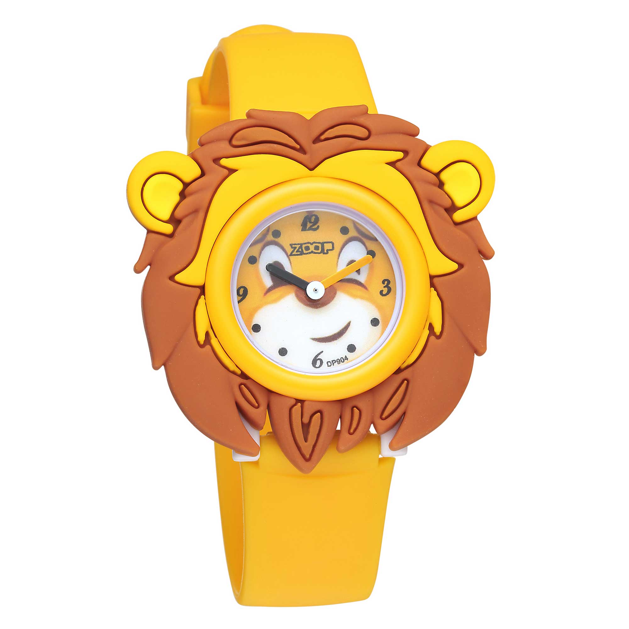 Zoop Analog Lion Watch with Yellow Dial & Yellow Strap for Boys Girls Kids, from House of Titan
