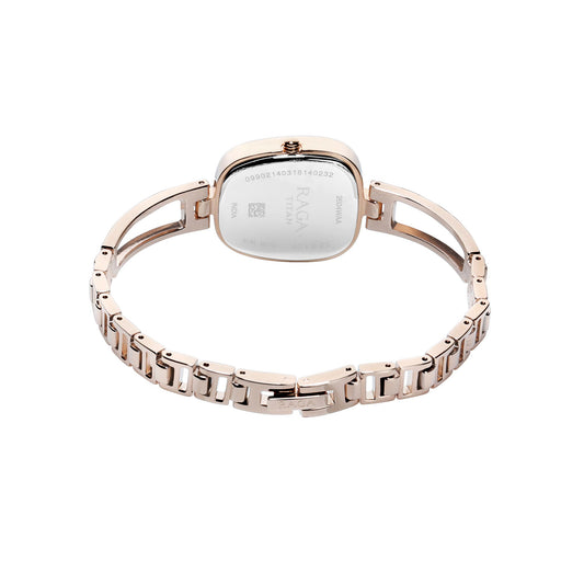 Titan Raga Viva Grey Dial Analog with Date Rose Gold Metal Strap watch for Women