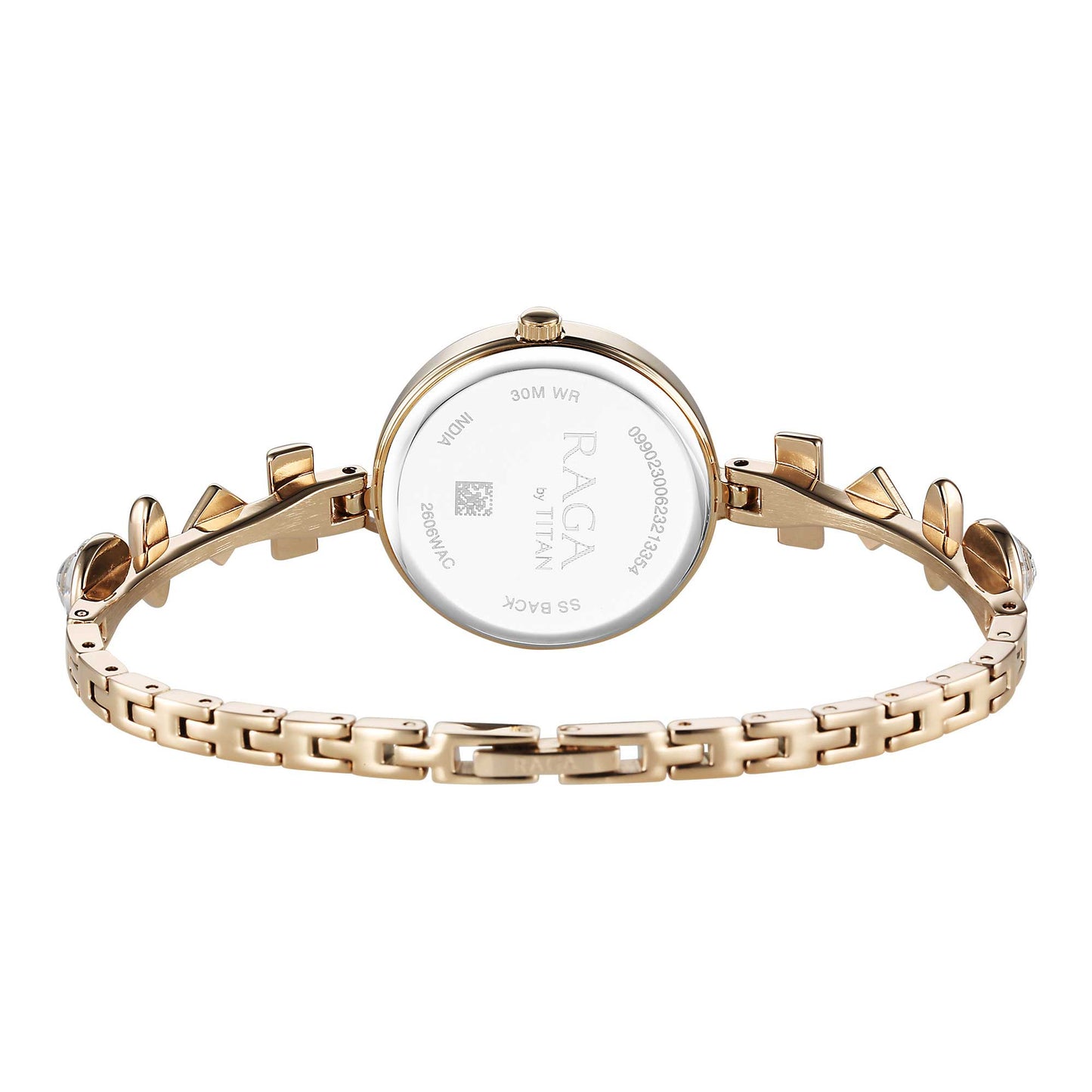 Titan Raga Viva Champagne Dial Gold Metal Strap Analog Watch for Women