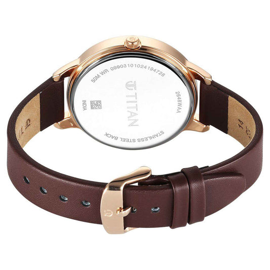 leather female watch
