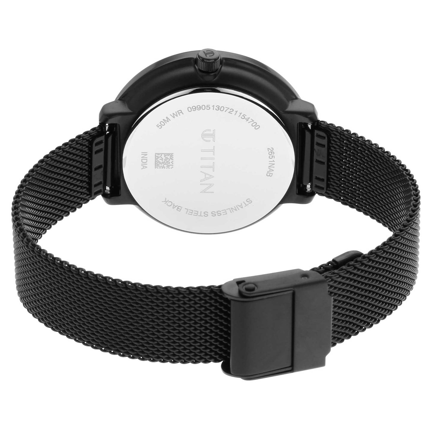 Titan Women's Svelte Green: Multi-Function Watch with Metal Strap