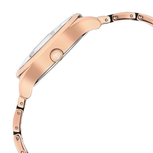 Titan Purple Acetate Black Dial Analog with Day and Date Metal and Acetate Strap Watch for Women