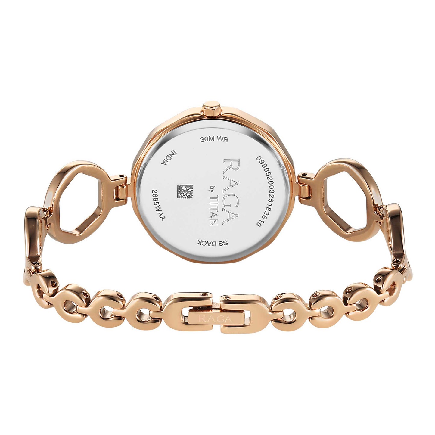 Titan Raga Rose Gold Dial Metal Strap Analog Watch for Women