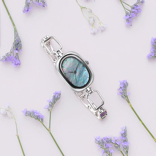 Titan Raga Viva Mother Of Pearl Dial Analog Metal Strap Watch for Women