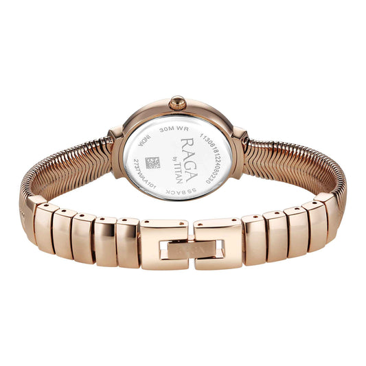 Titan Raga Viva Glam Stainless Steel Rose Gold Round