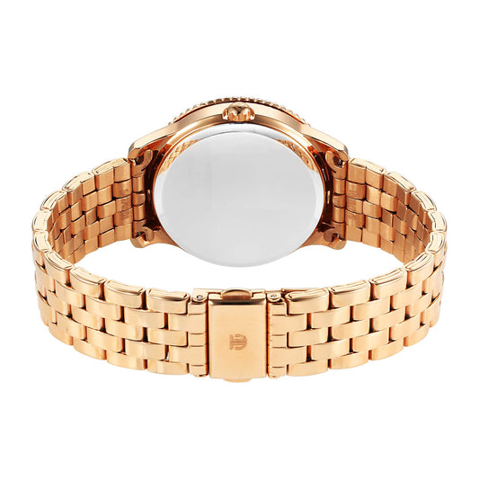 Titan Purple Sports Fashion Stainless Steel Rose Gold Round for Women