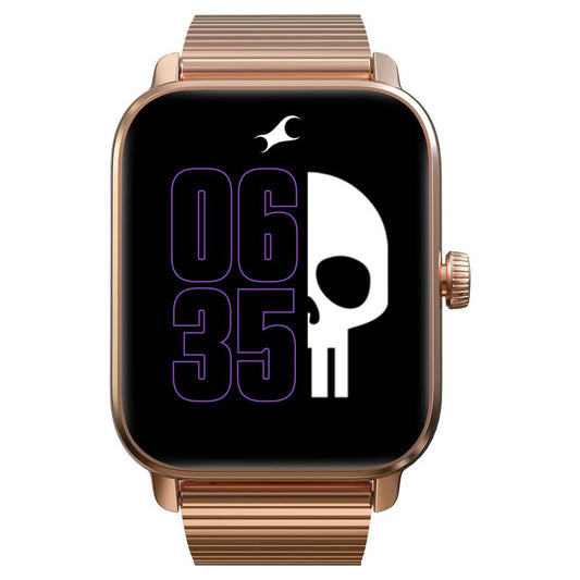 Fastrack Phantom with 1.85 Inch Super HD Display Smart Watch for Unisex With Rose Gold Stainless Steel Strap (38103AM04)