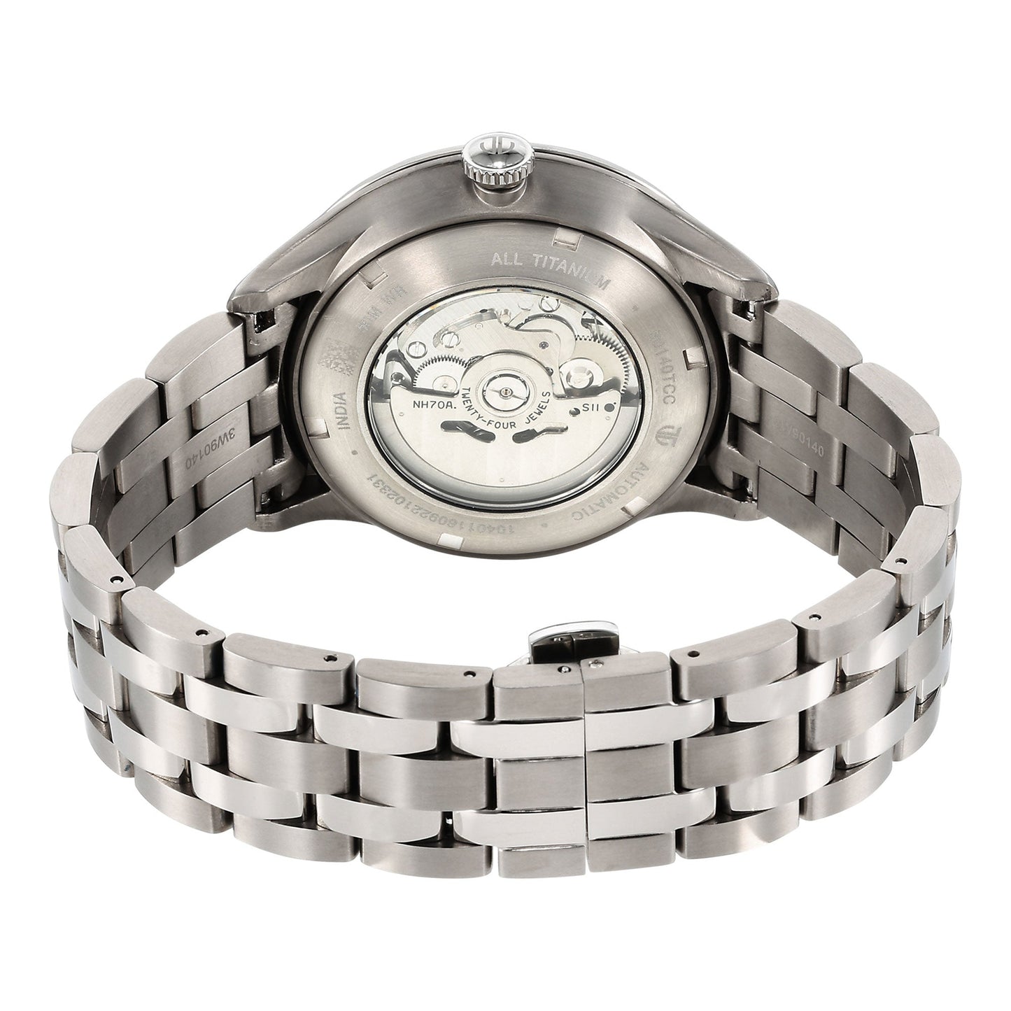 Titan Metal Mechanicals Anthracite Dial Analog Titanium Strap watch for Men