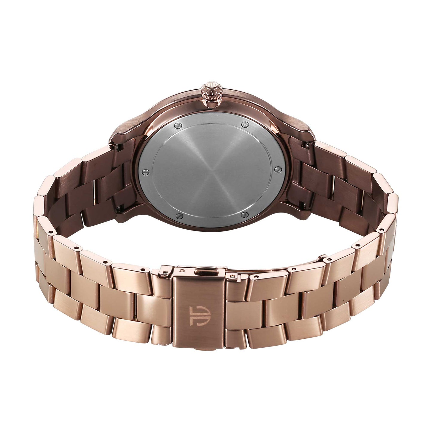 Titan Clasique Slim Quartz Analog with Date Coffee Brown Dial Stainless Steel Strap Watch For Men