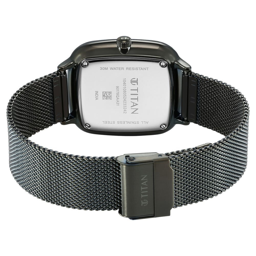 Titan Avant Garde Quartz Multifunction Brown Dial With Green Color Stainless Steel Strap Watch For Men