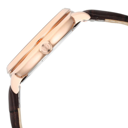 Titan Classique Suave Quartz Brown Dial Brown Leather Strap Watch for Men