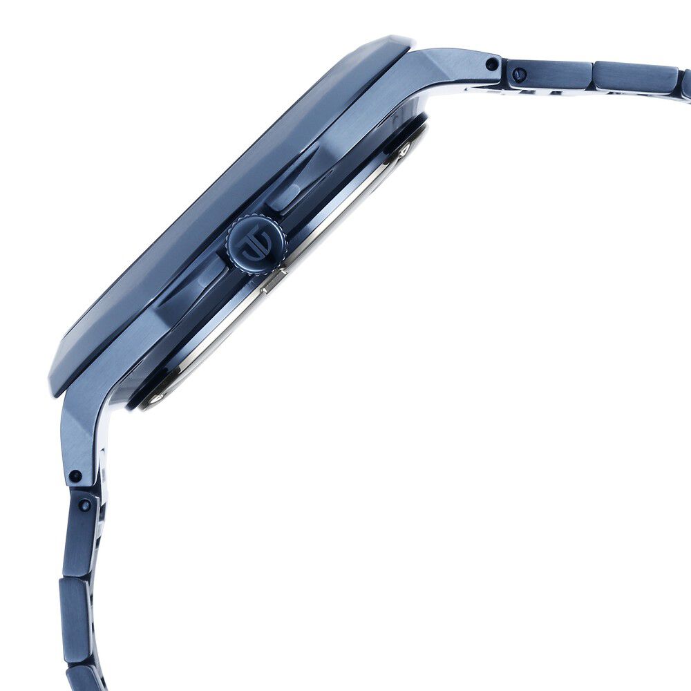 Titan Classique Slim Multifunction Strap Material Stainless Steel Dial Colour Blue 90198QM01