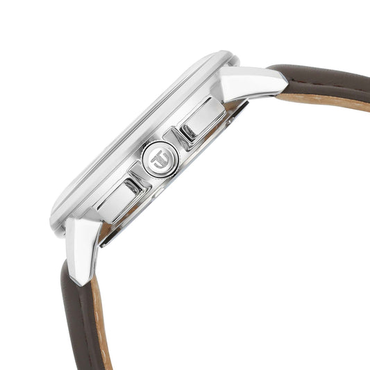 Titan Light leathers Multifunction Anthracite Dial Leather Strap Watch For Men