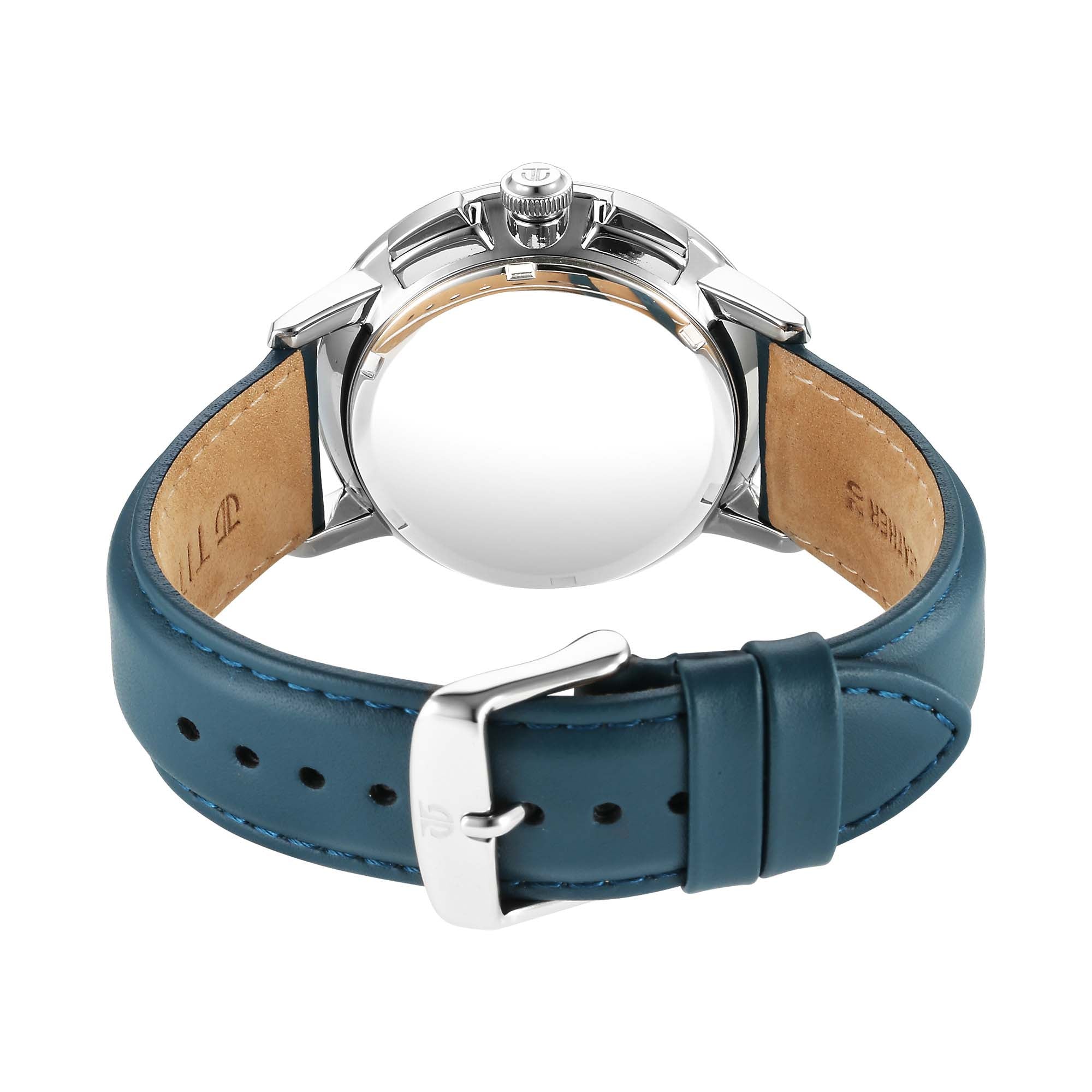 Titan Light leathers Multifunction Silver Dial Leather Strap Watch For Men