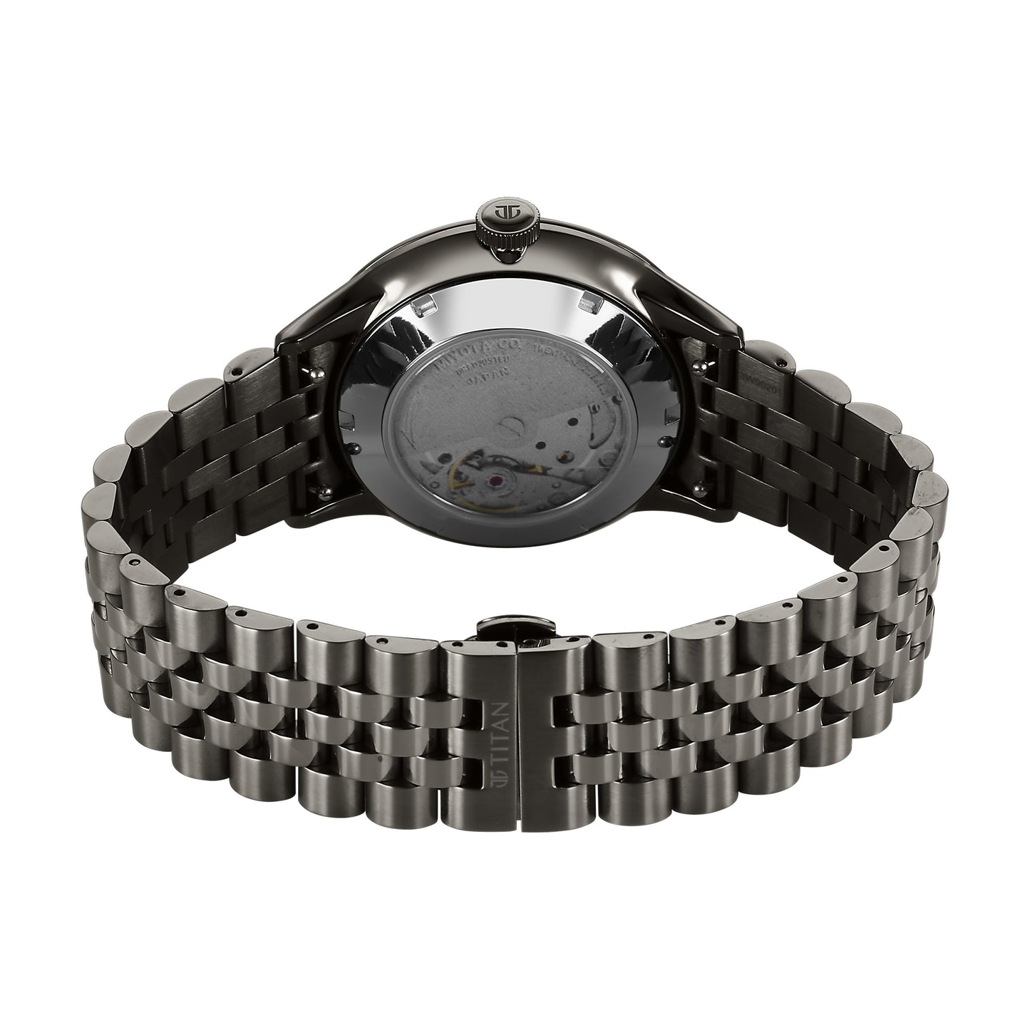 Titan Grey Dial Stainless Steel Strap Automatic with Date Watch for Men