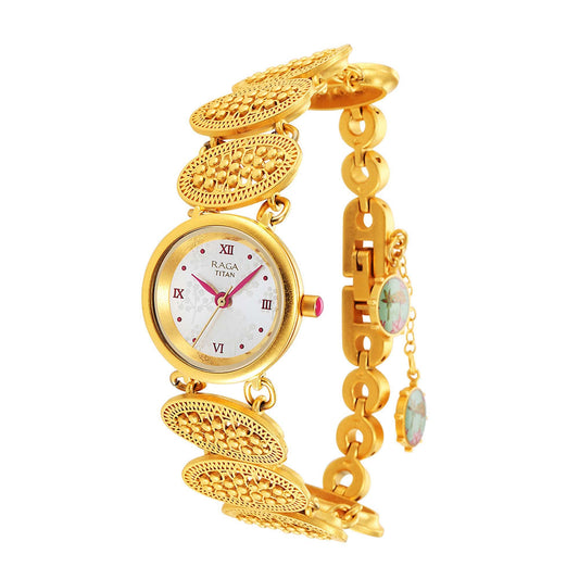 Titan Raga X Masaba Silver Dial Analog Steel and Metal Strap Watch for Women