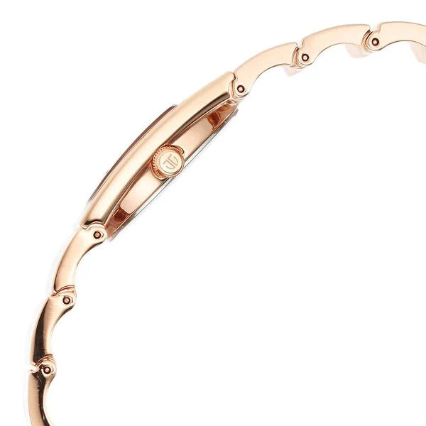 Titan Raga Mother of Pearl Dial Rose Gold Metal Strap Analog Quartz Watch for Women