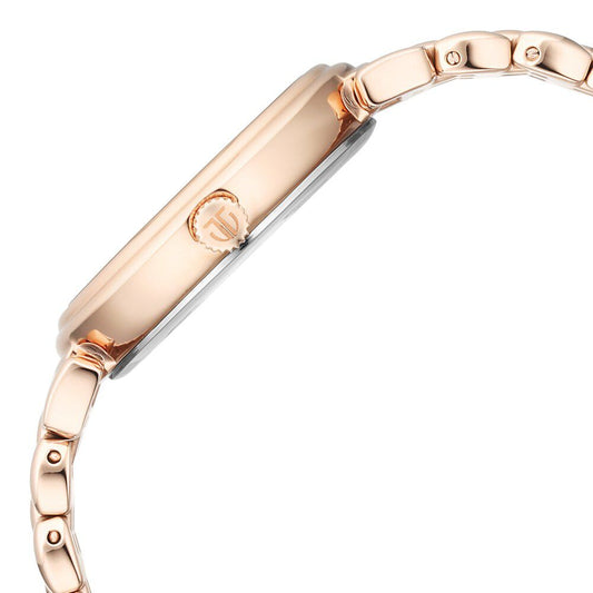 Titan Aura Quartz Analog Rose Gold Dial Rose Gold Stainless Steel Strap Watch for Women