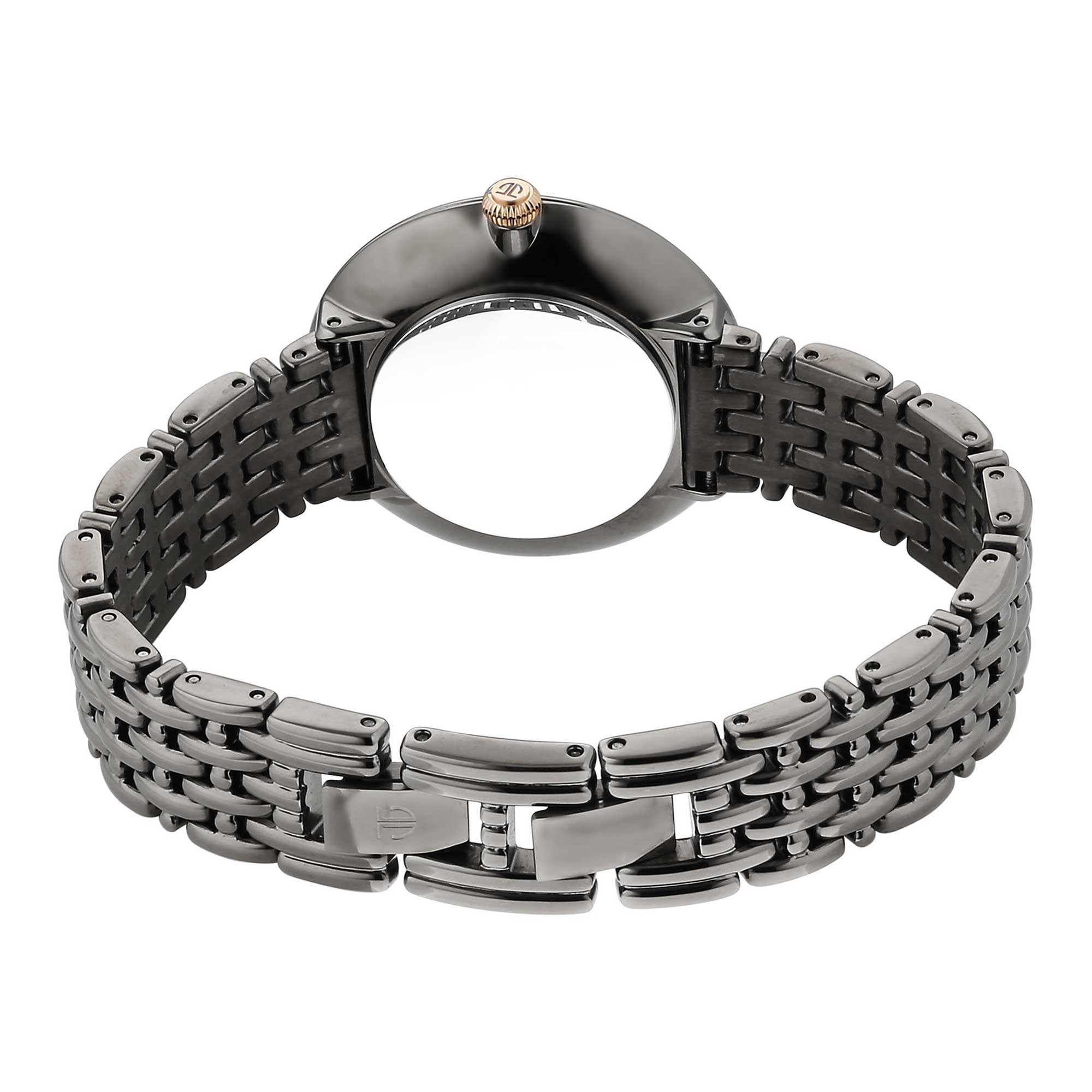 Titan Aura Quartz Analog Titanium Mother of Pearl Dial Titanium Stainless Steel Strap Watch for Women