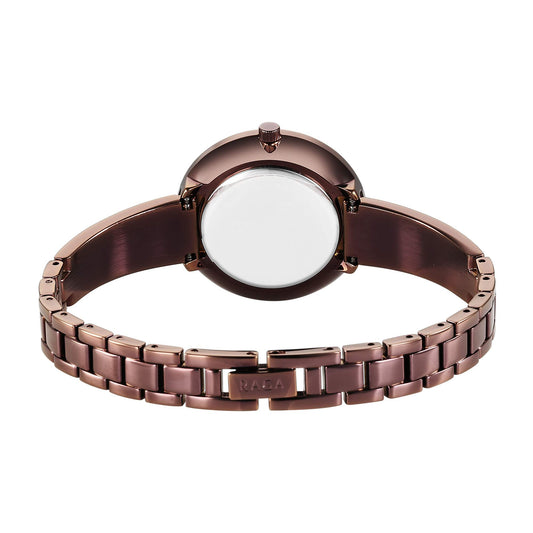 Titan Raga Showstopper Quartz Analog Brown Dial Metal Strap Watch For Women