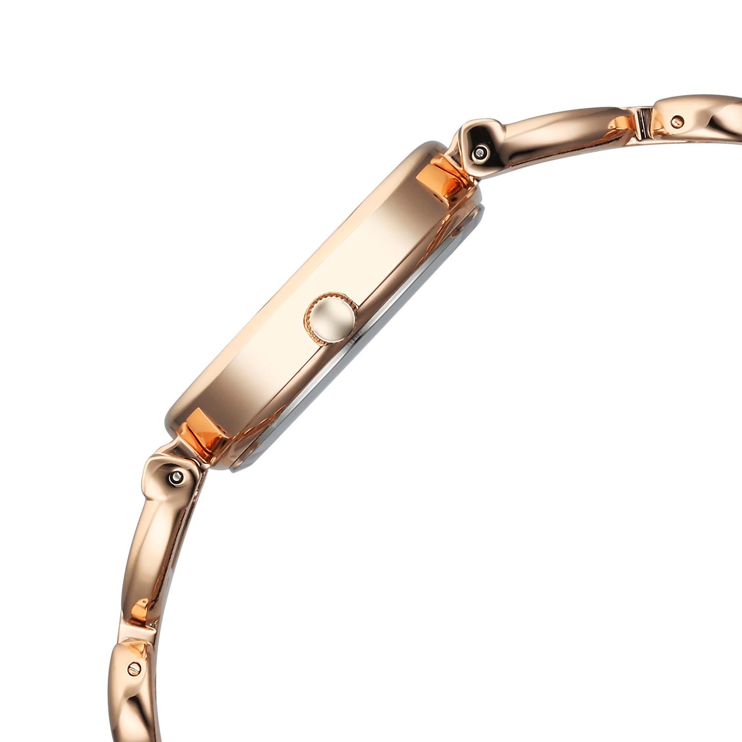 Titan Raga Showstopper 2.0 Quartz Analog Red Dial Rose Gold Color Stainless Steel Strap Watch For Women