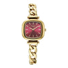 Titan Raga Showstopper 2.0 Quartz Analog Red Dial Gold Color Stainless Steel Strap Watch For Women