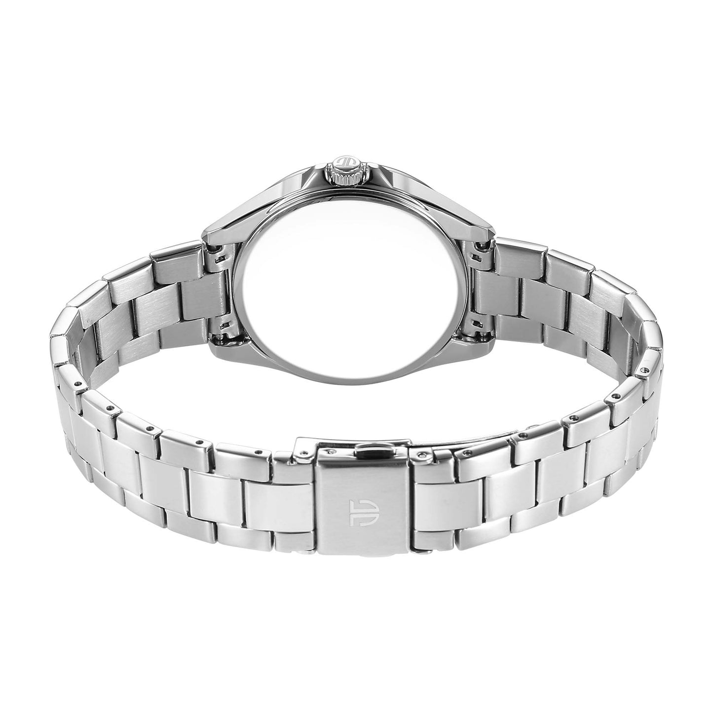 Titan Glamour Quartz Multifunction Black Dial Silver Stainless Steel Strap Watch For Women