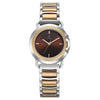 Titan Workmode Quartz Analog Brown Dial Stainless Steel Strap Watch For Women