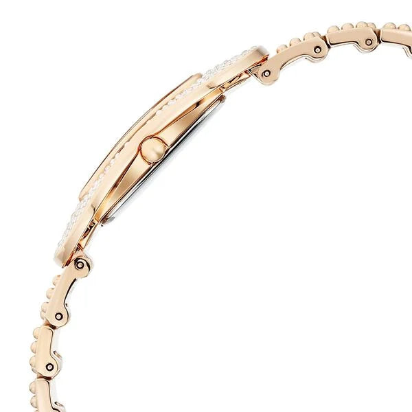 Titan Raga Glimmers Quartz Analog Pink Mother Of Pearl Dial Rose Gold Metal Strap Watch For Women