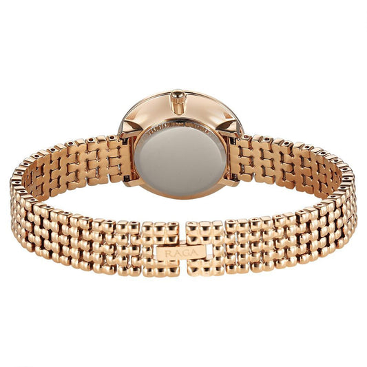 Titan Raga Showstopper Quartz Analog Rose Gold Dial Metal Strap Watch For Women