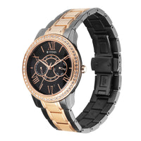 Titan Royale Quartz Multifunction Marble Dial Dual-Tone Stainless Steel Strap Watch for Men