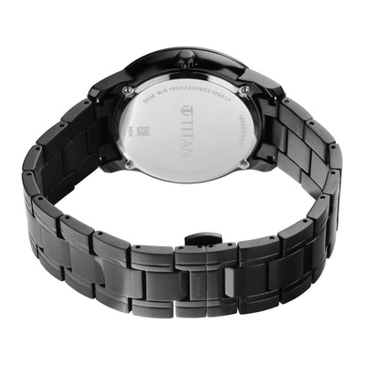 Titan Royale Quartz Multifunction Marble Dial Stainless Steel Strap Watch for Men