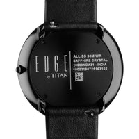 Titan Edge Black Dial Leather Strap Analog Watch for Men