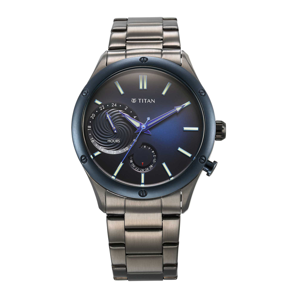 Titan Stellar Blue Dial Multifunctional Analog Watch