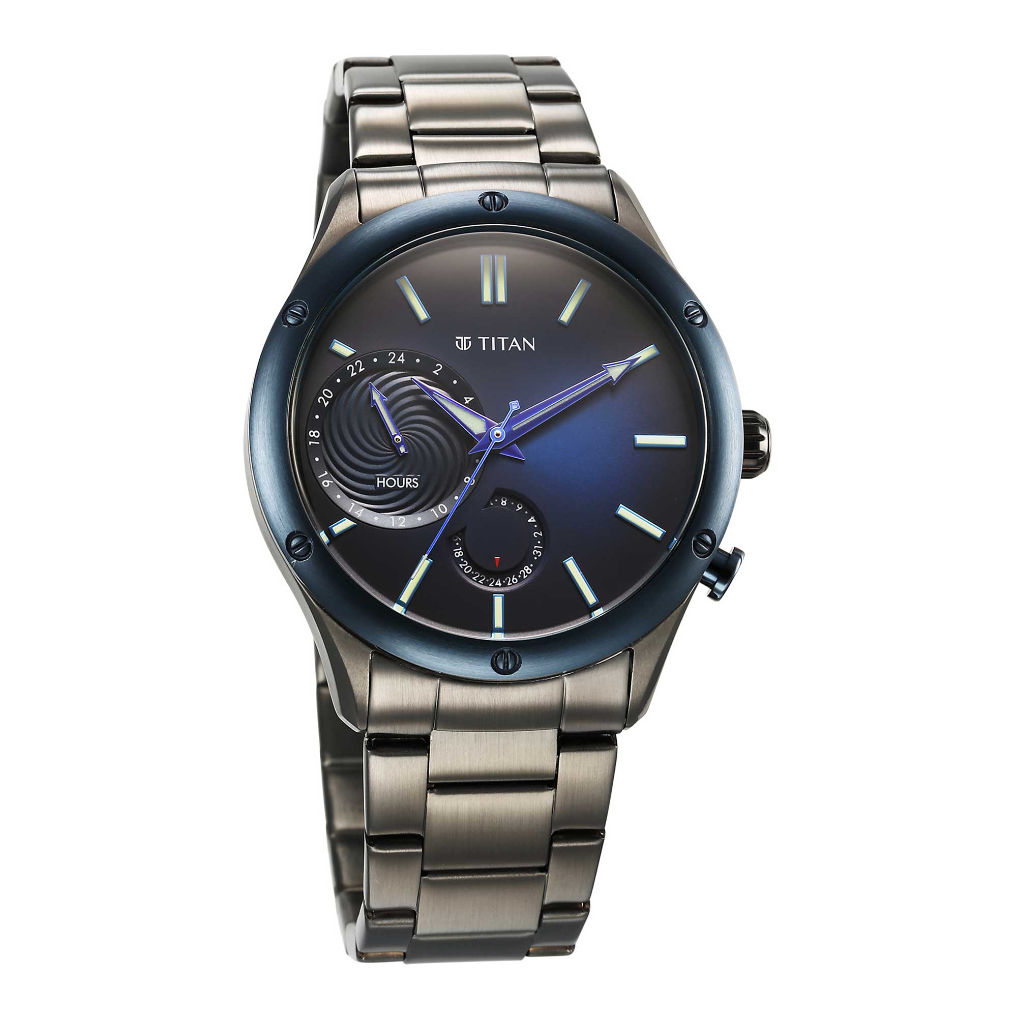 Titan Stellar Blue Dial Multifunctional Analog Watch