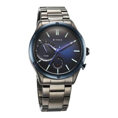 Titan Stellar Blue Dial Multifunctional Analog Watch