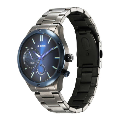 Titan Stellar Blue Dial Multifunctional Analog Watch